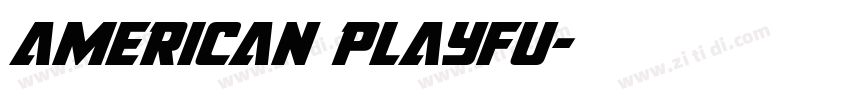 american playfu字体转换